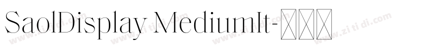 SaolDisplay MediumIt字体转换 SaolDisplay MediumIt字体转换